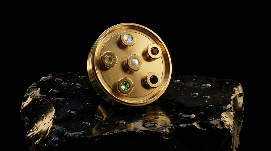 Kristallwirbel® Dusche „High-Gold Quantum 6“ Titan-Gold