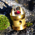 Pure Love heart-coherence pendant in ExoPlasma gold with ruby and green tourmaline