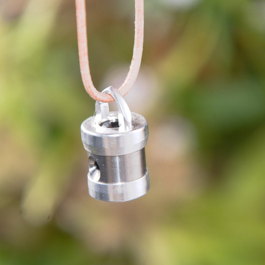 The Guardian pendant in titanium-silver with noble Shungite and black tourmaline